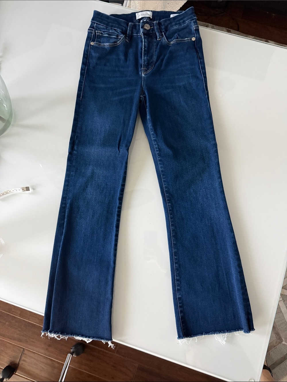 Women's Frame Slim Bootcut Jeans in Deep Indigo